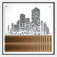 Urban Rise Bronze Skyline Acrylic 3D Wall Art