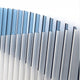 Harmoni Blue Gradient Wave Acrylic 3D Wall Art
