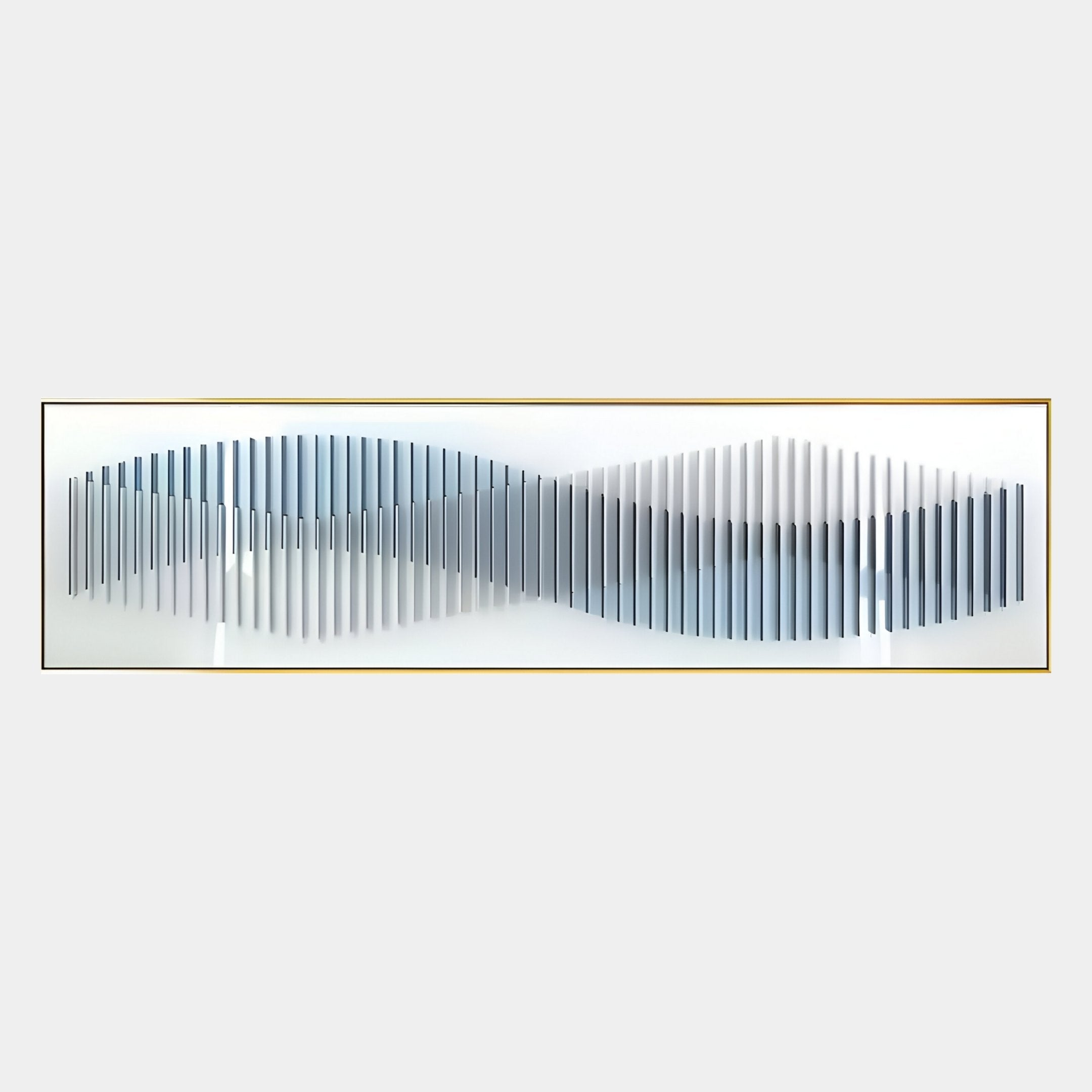 Harmoni Blue Gradient Wave Acrylic 3D Wall Art