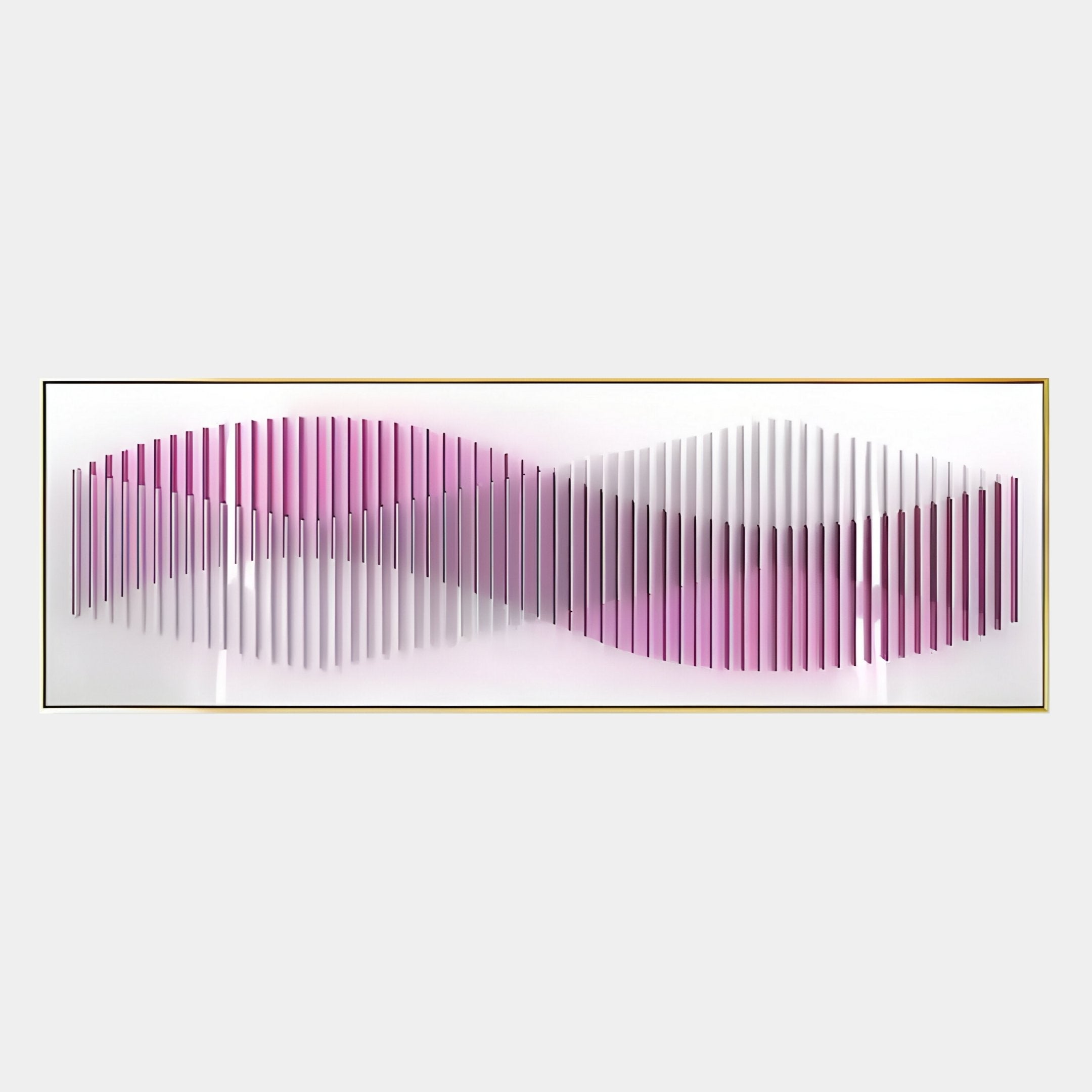 Harmoni Pink Gradient Wave Acrylic 3D Wall Art
