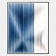 Kinetix Deep Indigo & White Optical Acrylic 3D Wall Art