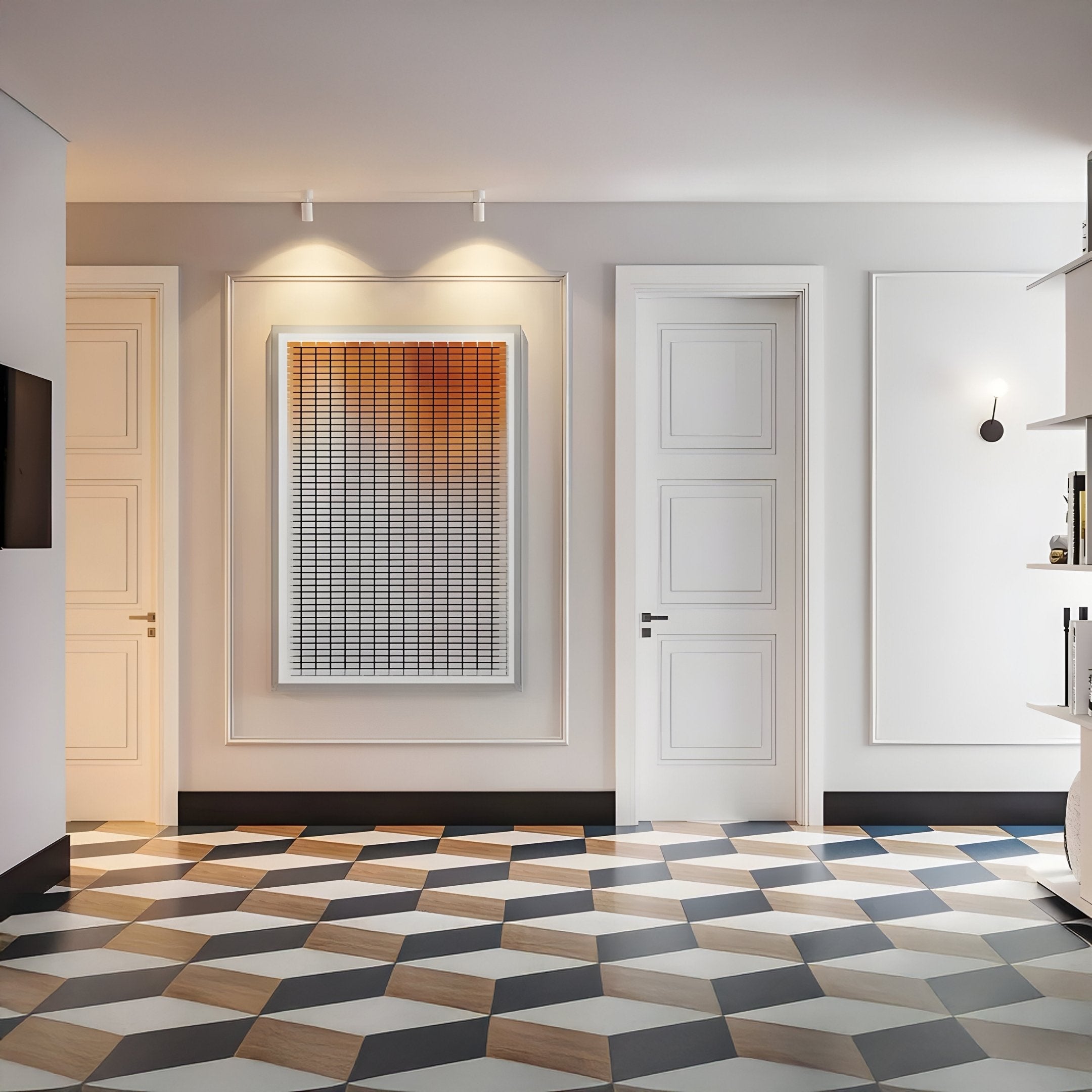 Flux Burnt Orange Gradient Illusion Acrylic 3D Wall Art