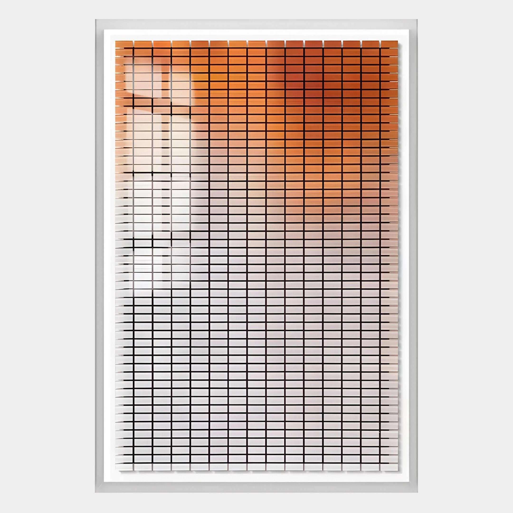 Flux Burnt Orange Gradient Illusion Acrylic 3D Wall Art