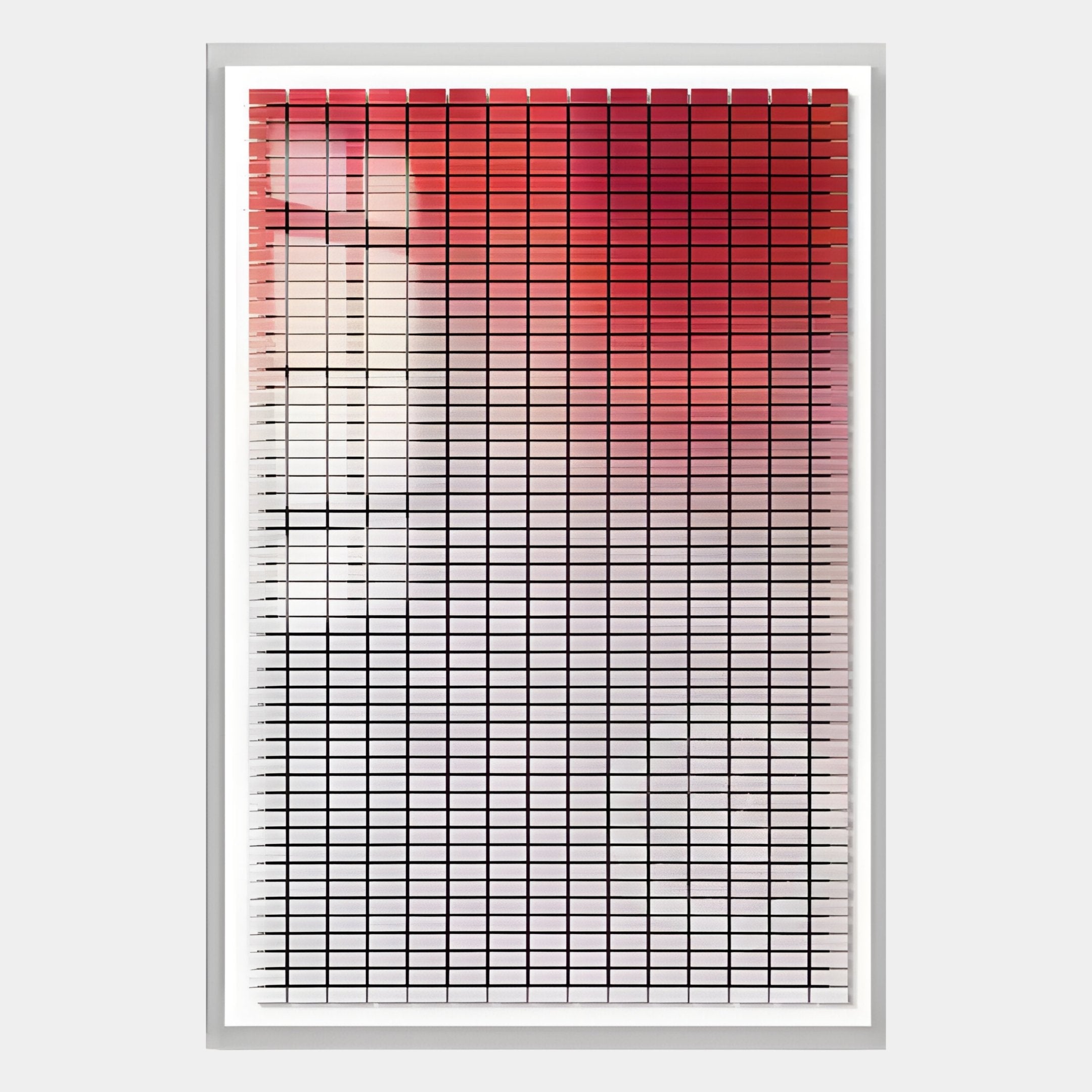 Flux Crimson Red Gradient Illusion Acrylic 3D Wall Art