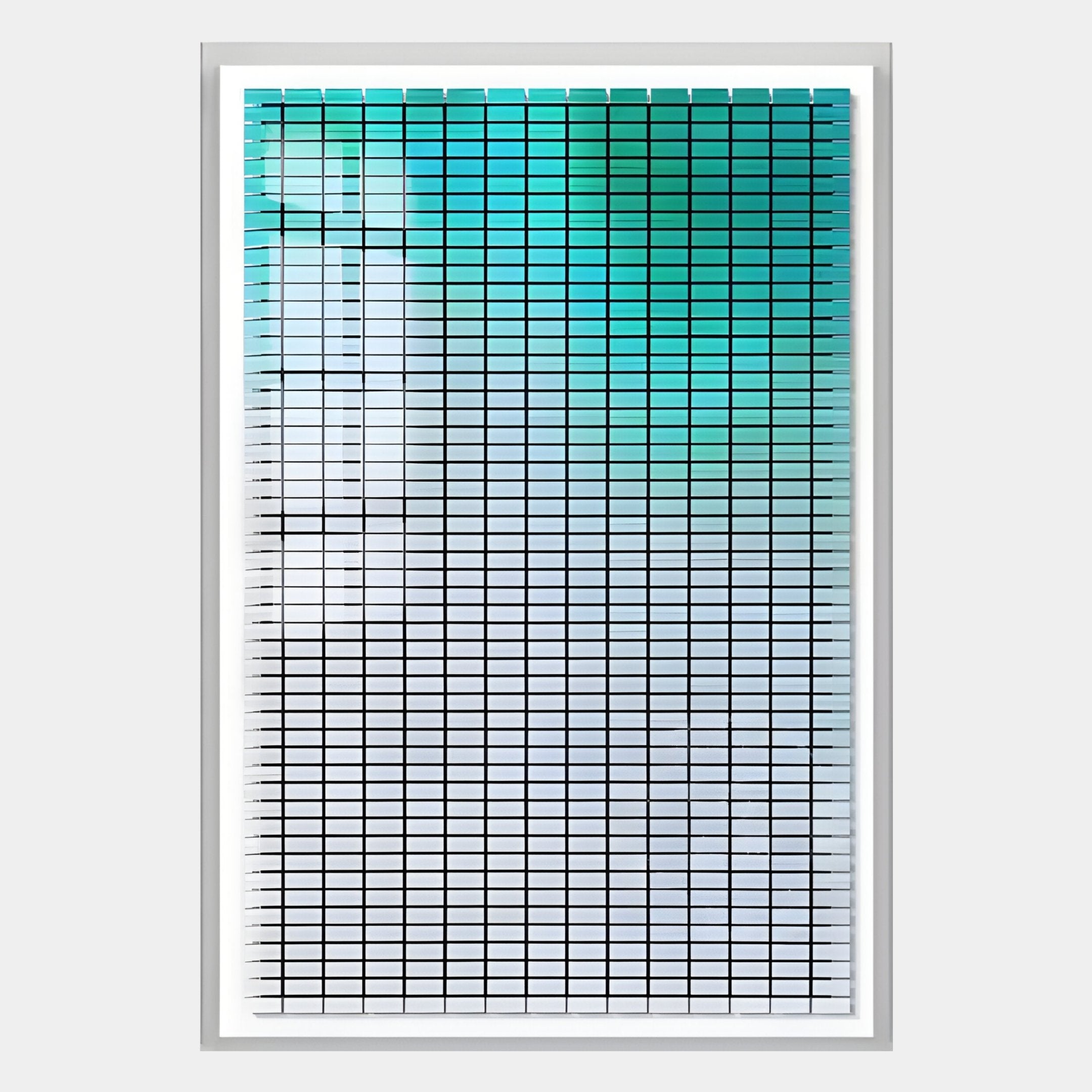 Flux Aqua Teal Gradient Illusion Acrylic 3D Wall Art