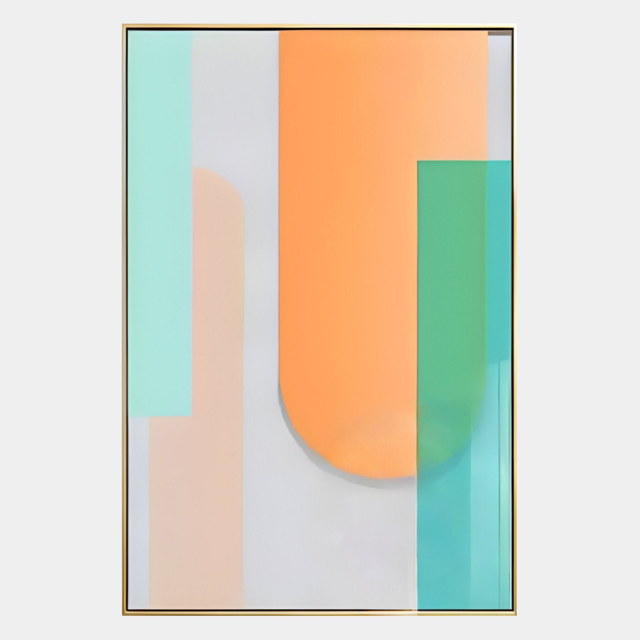 Bounce Orange & Mint Panel Acrylic 3D Wall Art
