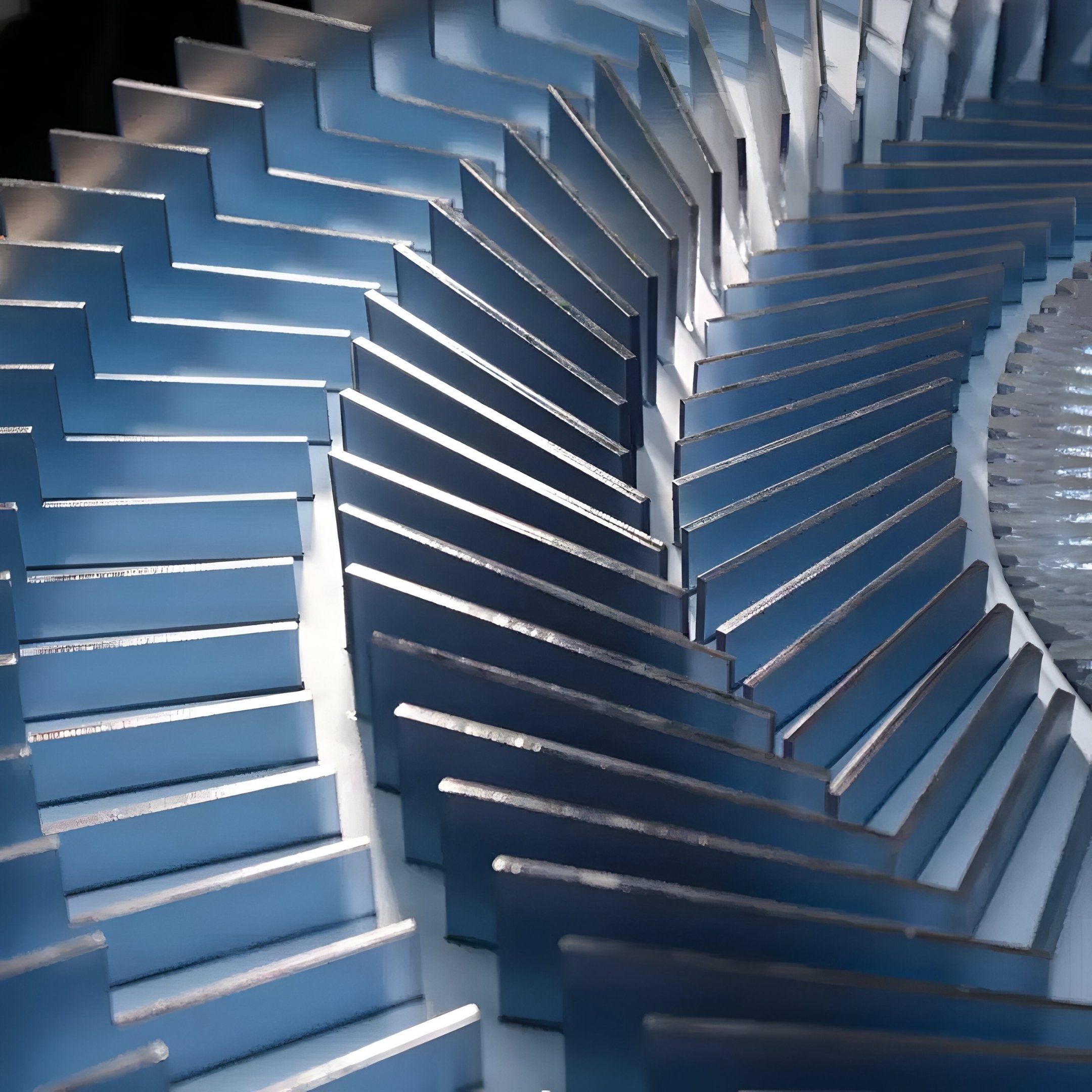 Helix Blue Spiral Illusion Acrylic 3D Wall Art