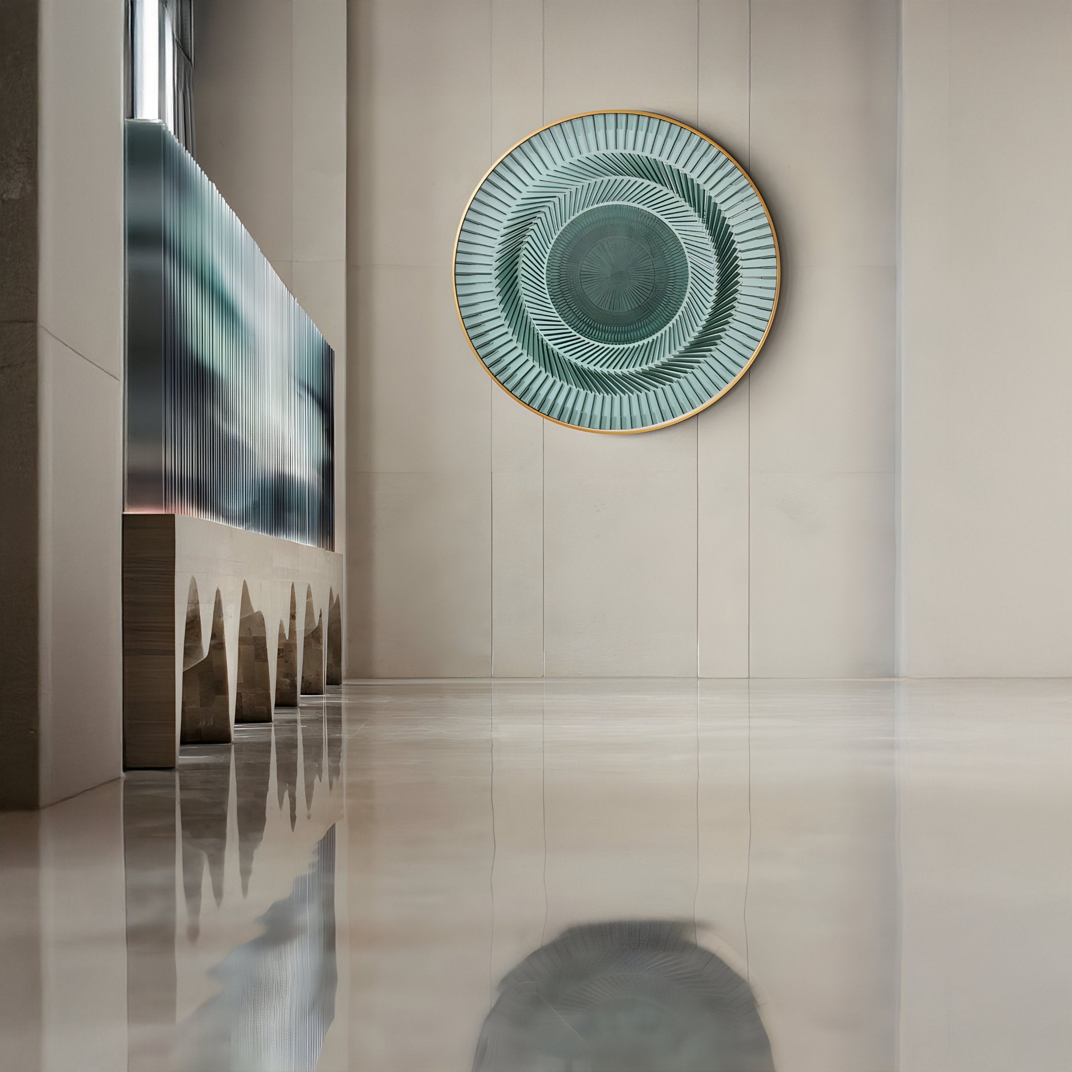 Helix Sage Spiral Illusion Acrylic 3D Wall Art