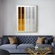 Gradient Burnt Amber & White Stripe Fold Acrylic 3D Wall Art