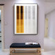 Gradient Burnt Amber & White Stripe Fold Acrylic 3D Wall Art