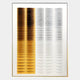 Gradient Burnt Amber & White Stripe Fold Acrylic 3D Wall Art