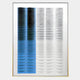 Gradient Cobalt Blue & White Stripe Fold Acrylic 3D Wall Art