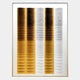Gradient Burnt Amber Triple Stripe Fold Acrylic 3D Wall Art