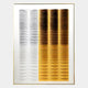 Gradient Triple Burnt Amber & White Stripe Fold Acrylic 3D Wall Art
