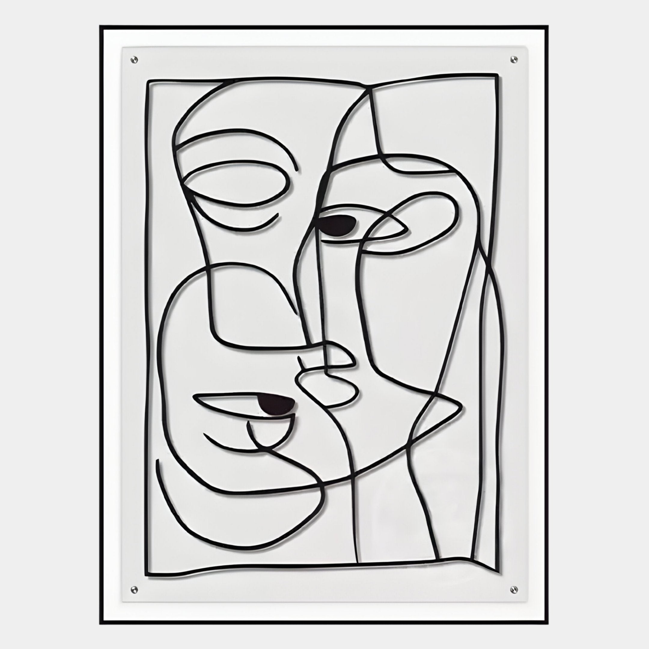 Linea Duo Faces Minimal Acrylic UV 3D Wall Art