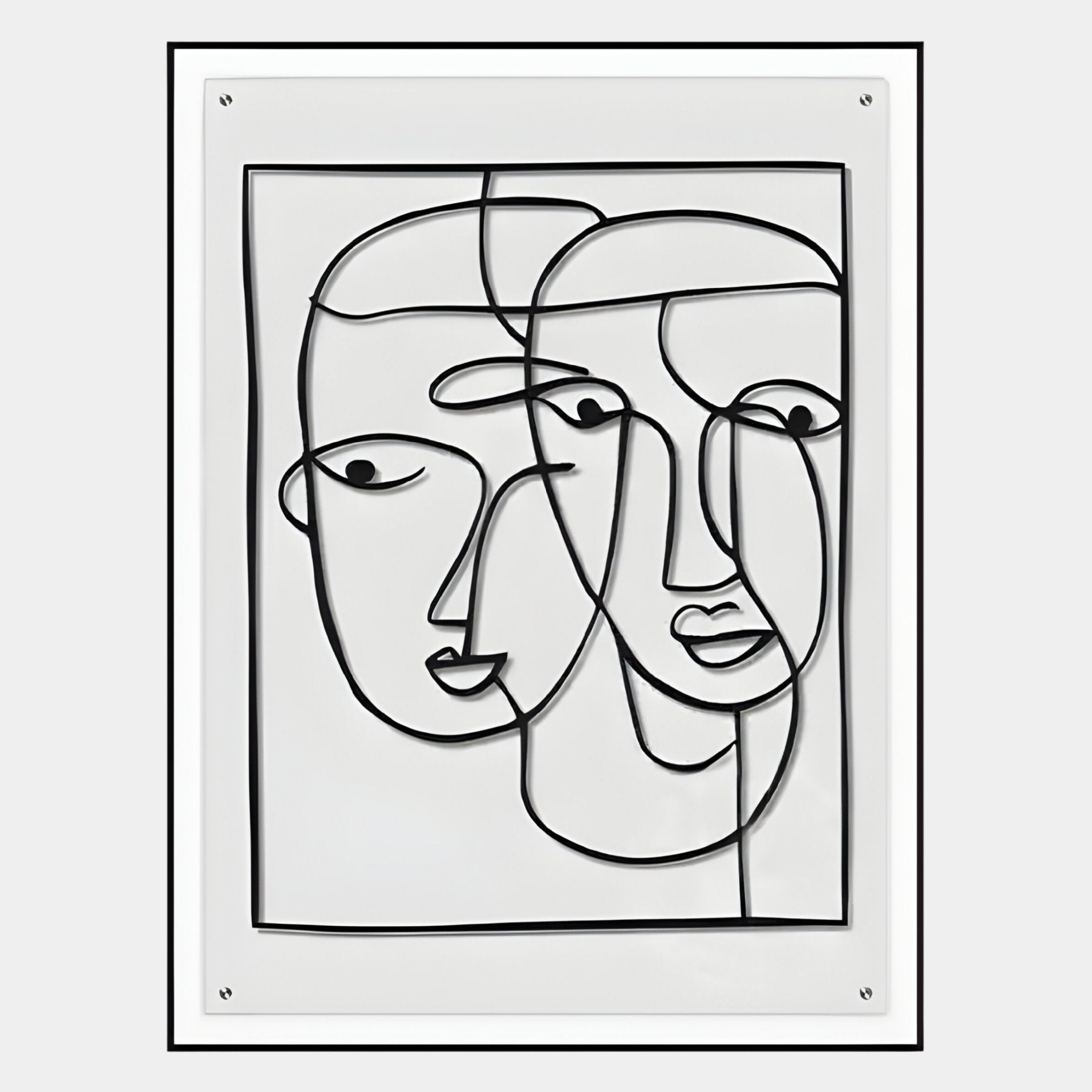 Linea Twin Faces Minimal Acrylic UV 3D Wall Art
