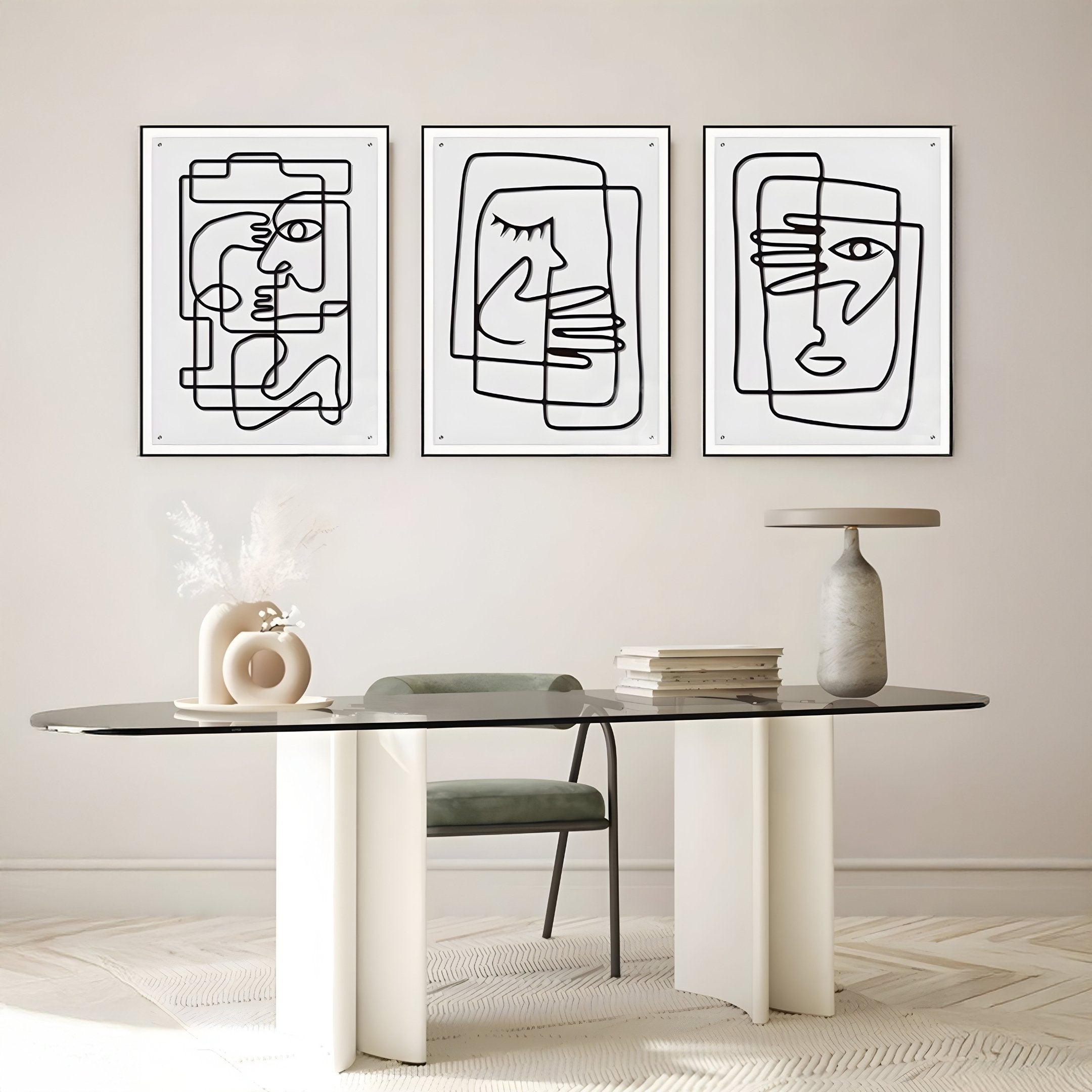 Linea Gentle Profile Minimal Acrylic UV 3D Wall Art