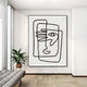 Linea Shielded Face Minimal Acrylic UV 3D Wall Art