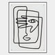 Linea Shielded Face Minimal Acrylic UV 3D Wall Art
