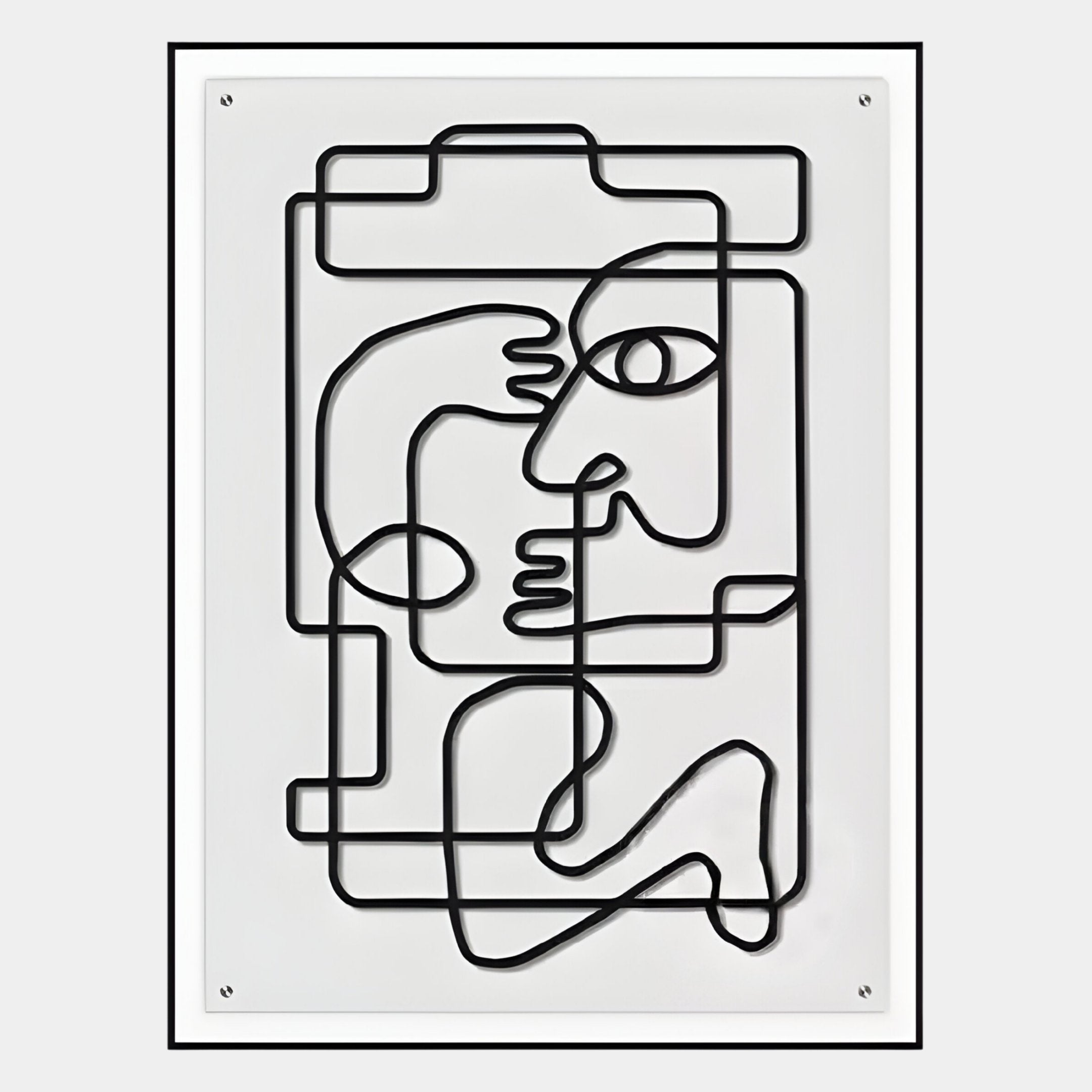 Linea Abstract Embrace Minimal Acrylic UV 3D Wall Art