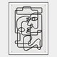 Linea Abstract Embrace Minimal Acrylic UV 3D Wall Art