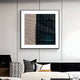 Ridge Taupe & Black Leather & Acrylic 3D Wall Art