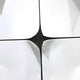 Glint Glossy White Curved Grid Framed Acrylic 3D Wall Art
