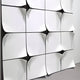 Glint Glossy White Curved Grid Framed Acrylic 3D Wall Art