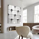 Glint Glossy White Curved Grid Frameless Acrylic 3D Wall Art