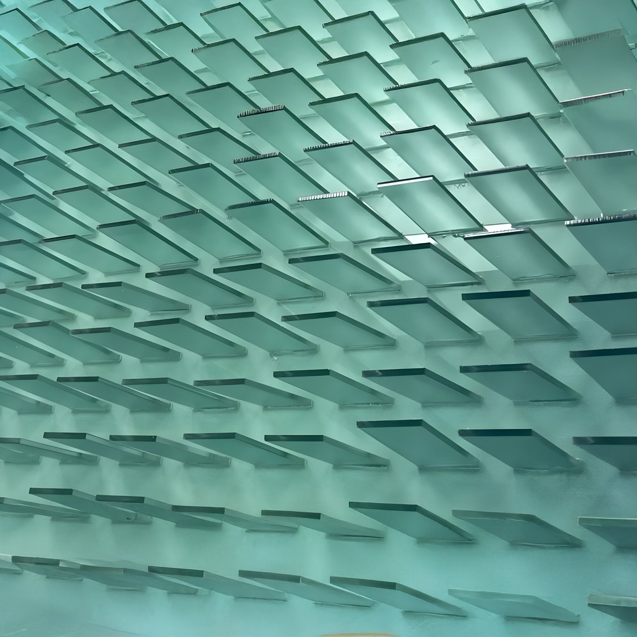 Aquavue Teal & Emerald Gradient Acrylic 3D Wall Art