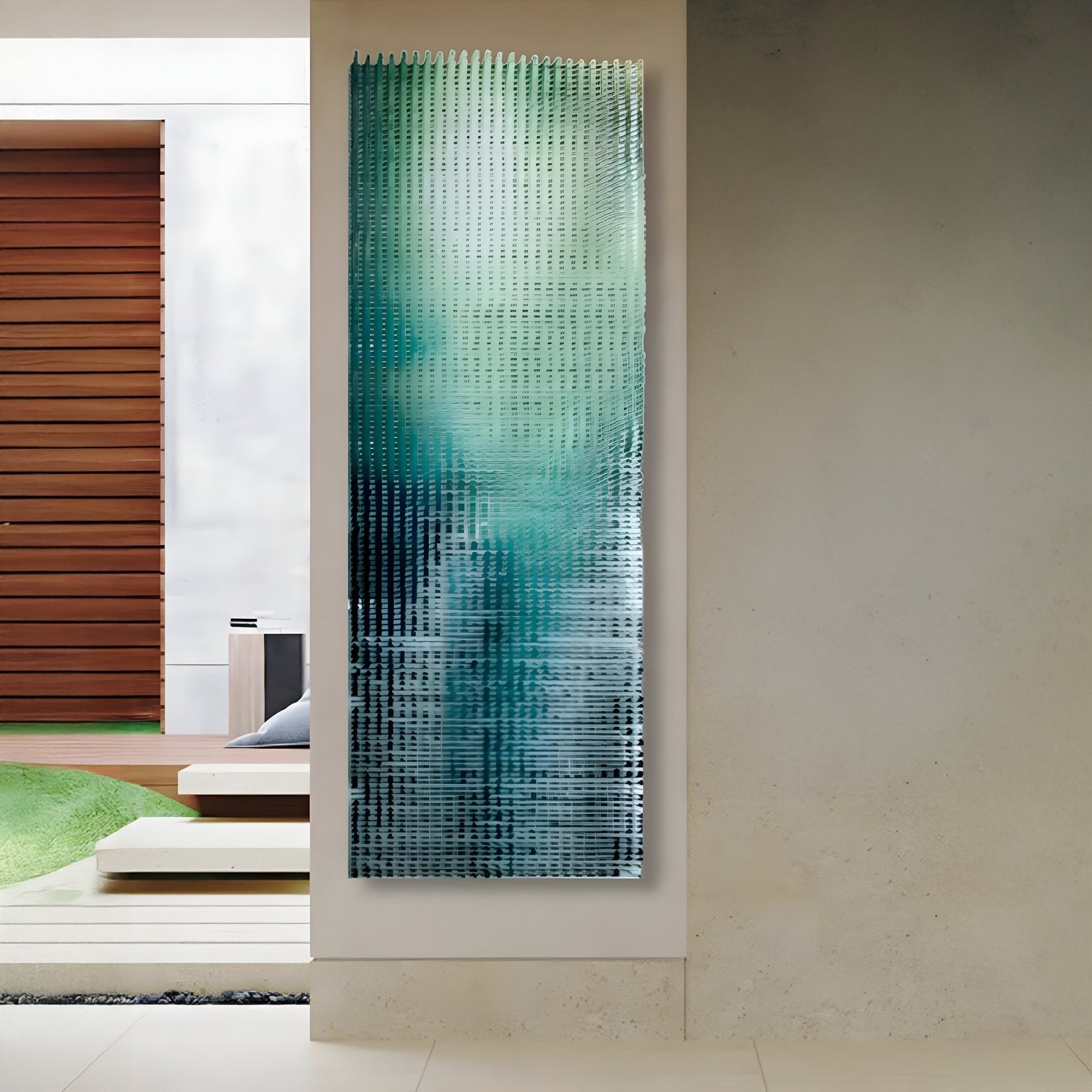 Aquavue Teal & Emerald Gradient Acrylic 3D Wall Art
