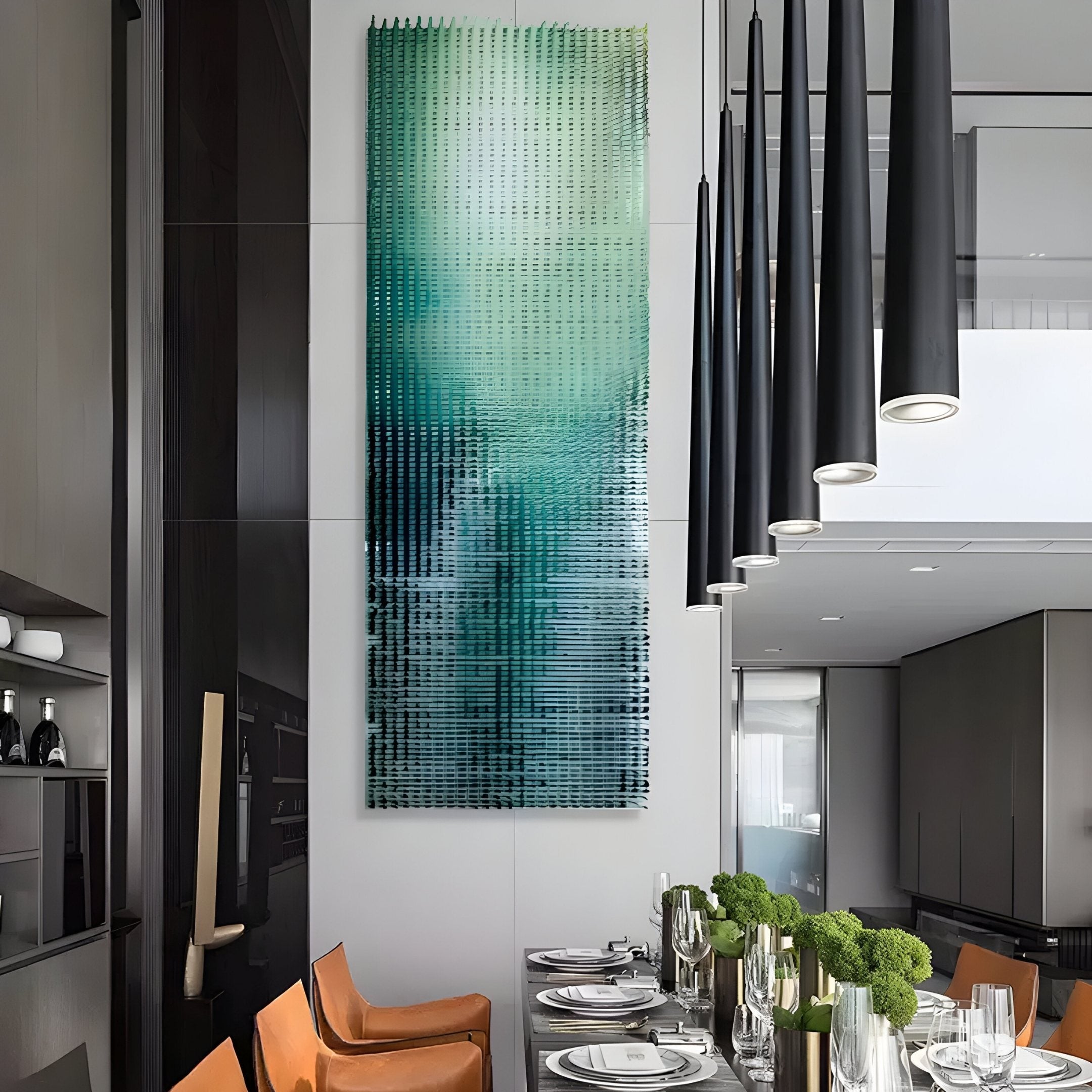Aquavue Teal & Emerald Gradient Acrylic 3D Wall Art