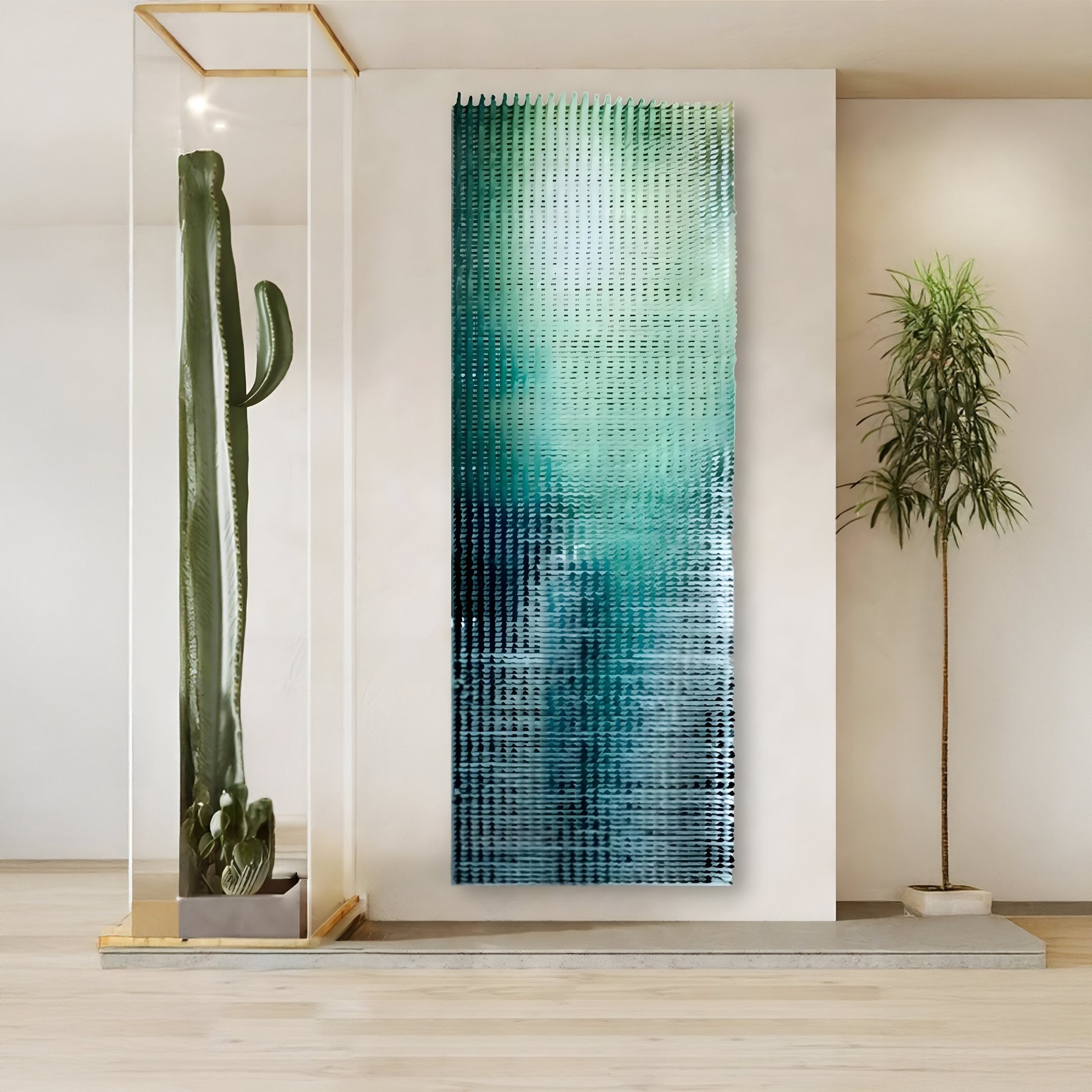 Aquavue Teal & Emerald Gradient Acrylic 3D Wall Art