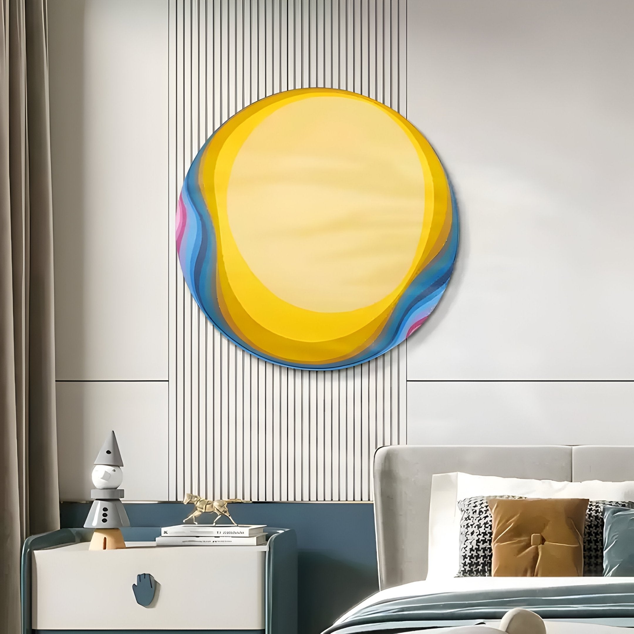 Rippletone Golden Amber Gradient Acrylic UV 3D Wall Art