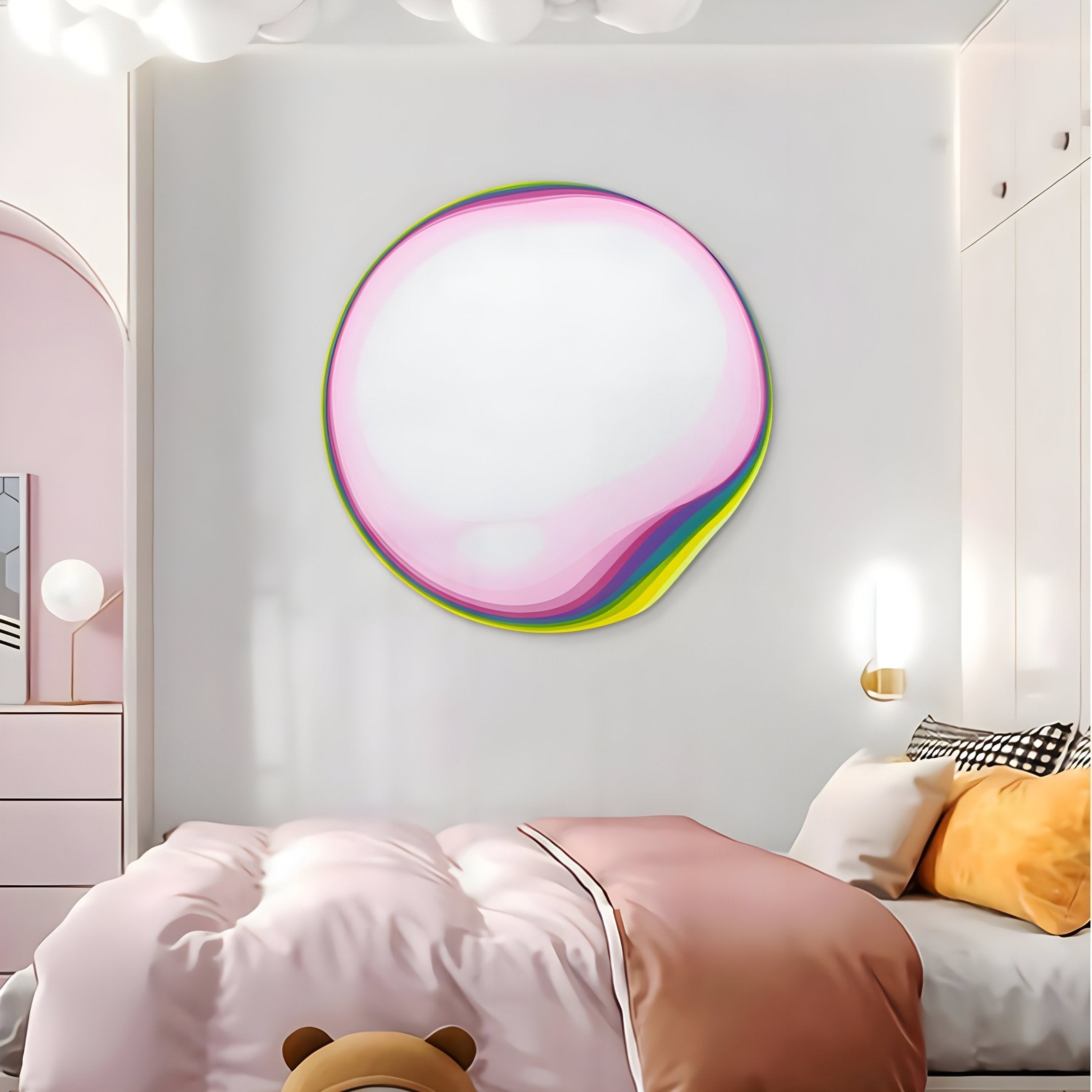 Rippletone Bubblegum Gradient Acrylic UV 3D Wall Art