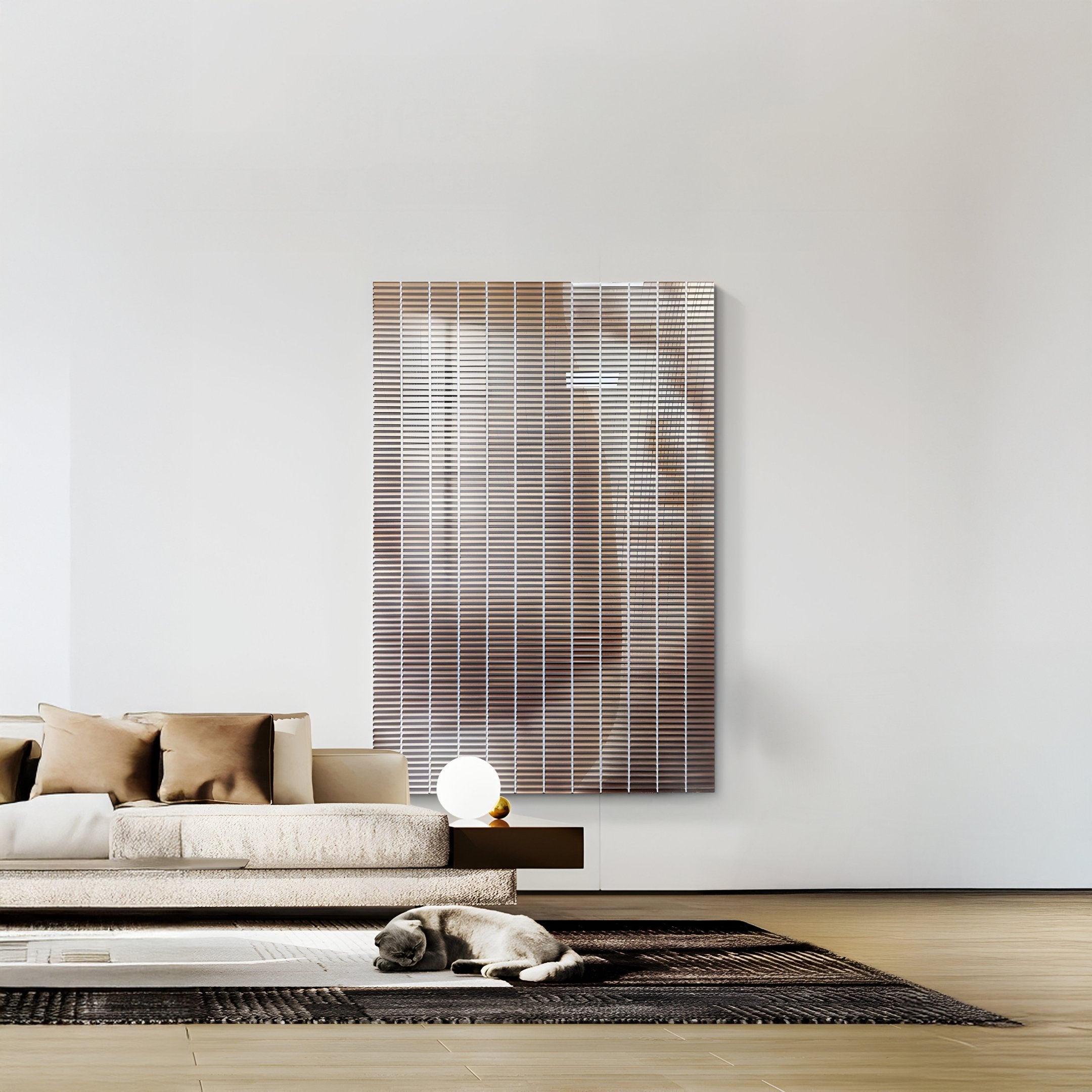 Lattice Mocha Fade Acrylic 3D Wall Art