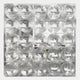 The Haloid III Bubble Grid Acrylic 3D Wall Art by Giant Sculptures features 25 clear round domes in a five-by-five square, creating a striking, light-reflective bubble grid design against a white background.