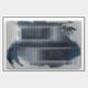 The Nebula I Midnight Swirl Acrylic 3D Wall Art by Giant Sculptures features vertical white slats over a dark abstract image, creating a dynamic layered look—ideal for luxury interiors and set against a light gray background.