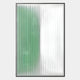 The Verta Mint Gradient Acrylic 3D Wall Art by Giant Sculptures features vertical slats with green hues on the left and a white transition on the right, creating a modern optical illusion perfect for contemporary interiors.