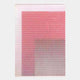 The Pixelate Scarlet Blush Acrylic 3D Wall Art by Giant Sculptures features a grid of circular cutouts over a scarlet gradient, adding modern, layered texture against a light gray background—ideal for contemporary decor lovers.