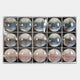 The Reflect Misty Rose & Storm Blue Mirror Acrylic 3D Wall Art by Giant Sculptures features sixteen convex acrylic mirrors, each with white dots, reflecting your space for striking modern geometric decor.
