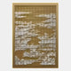 The Dynasty Dark Gold Landscape Framed Acrylic 3D Wall Art by Giant Sculptures features intricate white line drawings of East Asian architecture and landscapes on a transparent background, beautifully capturing traditional scenery.