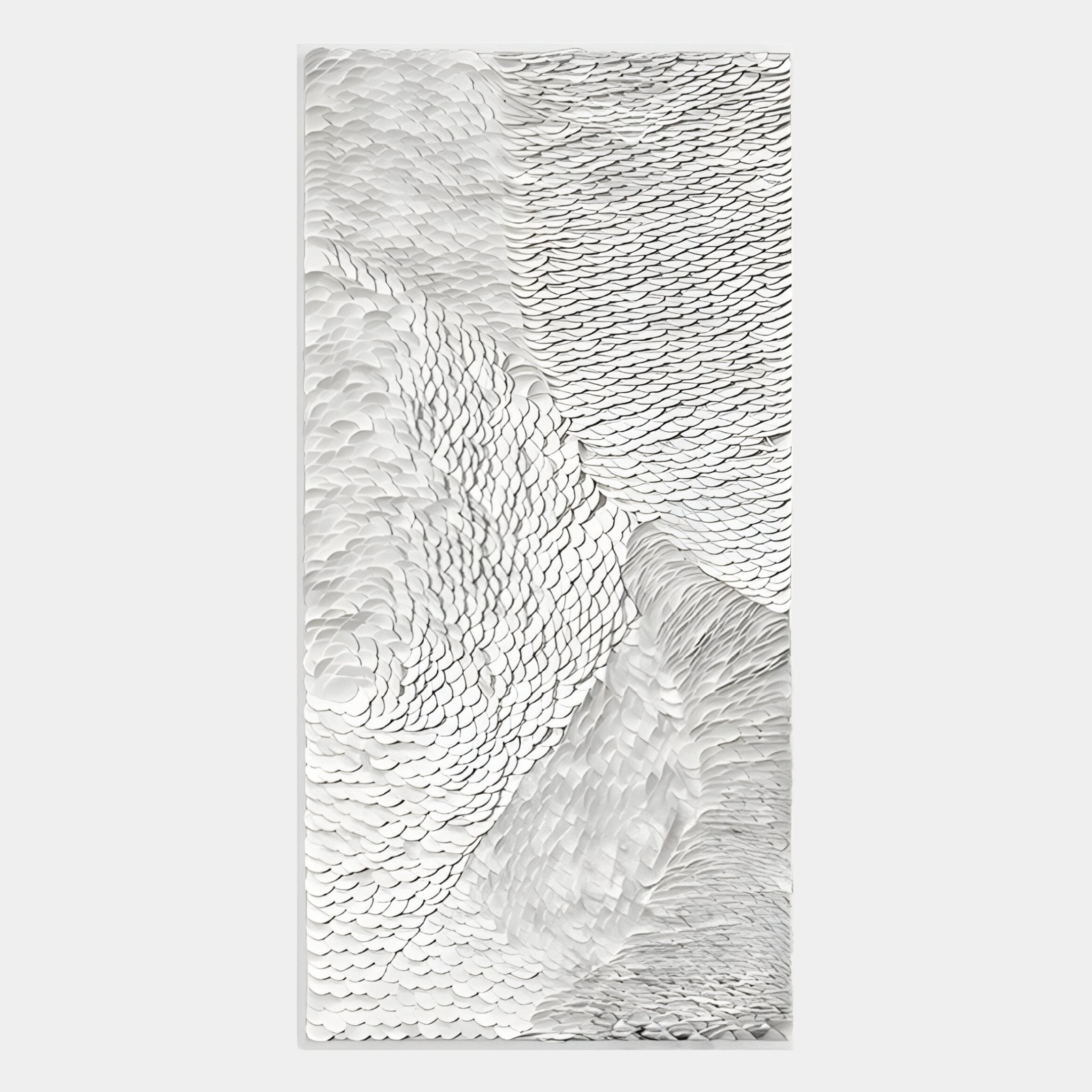 Vermira White Textured Leather 3D Wall Art