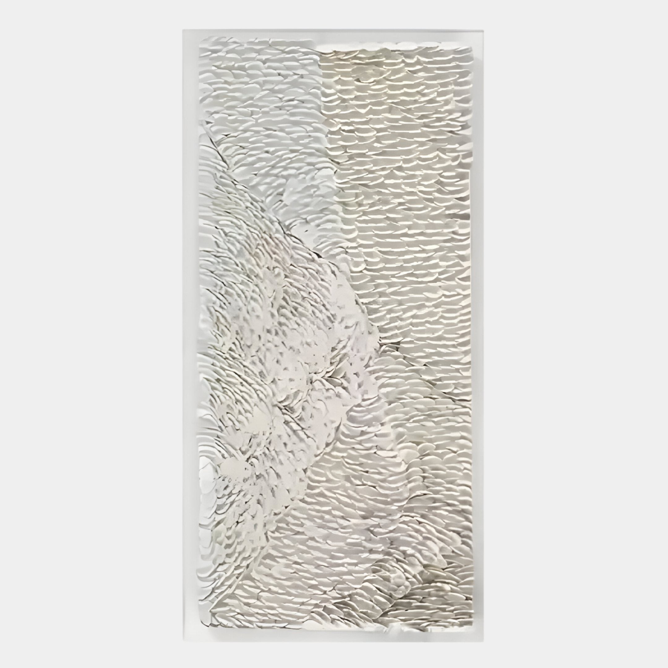 Vermira Ivory I Textured Leather 3D Wall Art