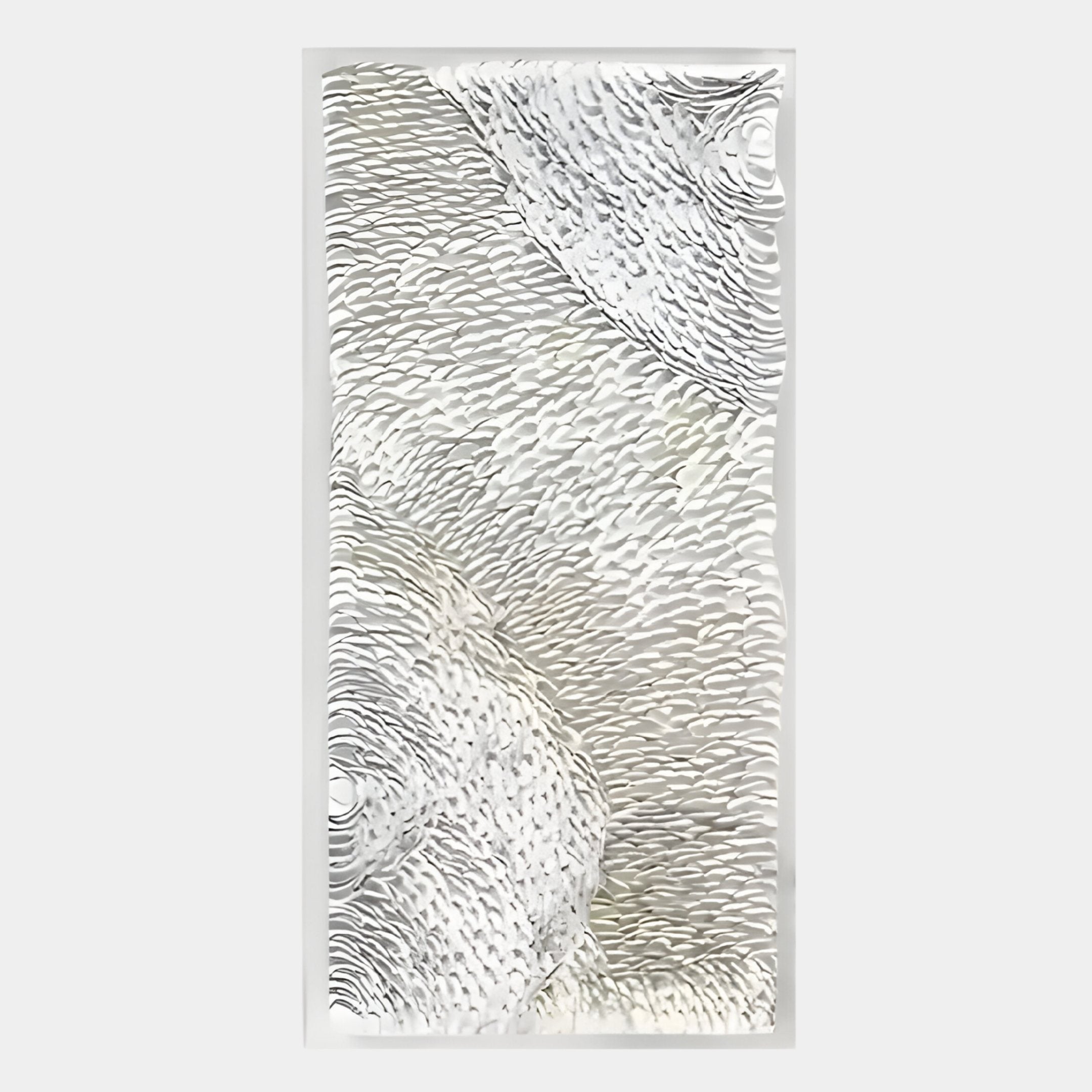 Vermira Ivory II Textured Leather 3D Wall Art