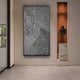 Vermira Deep Grey Textured Leather 3D Metal Framed Wall Art