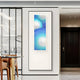 The Glaciera Azure Ice Silver Acrylic 3D Wall Art by Giant Sculptures features swirling blue, teal, and white wave-like patterns, adding a striking contemporary accent to modern interiors.