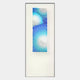 The Glaciera Azure Ice Silver Acrylic 3D Wall Art by Giant Sculptures features swirling blue, turquoise, and white textures on a rectangular piece with a thin black border—ideal for contemporary spaces.