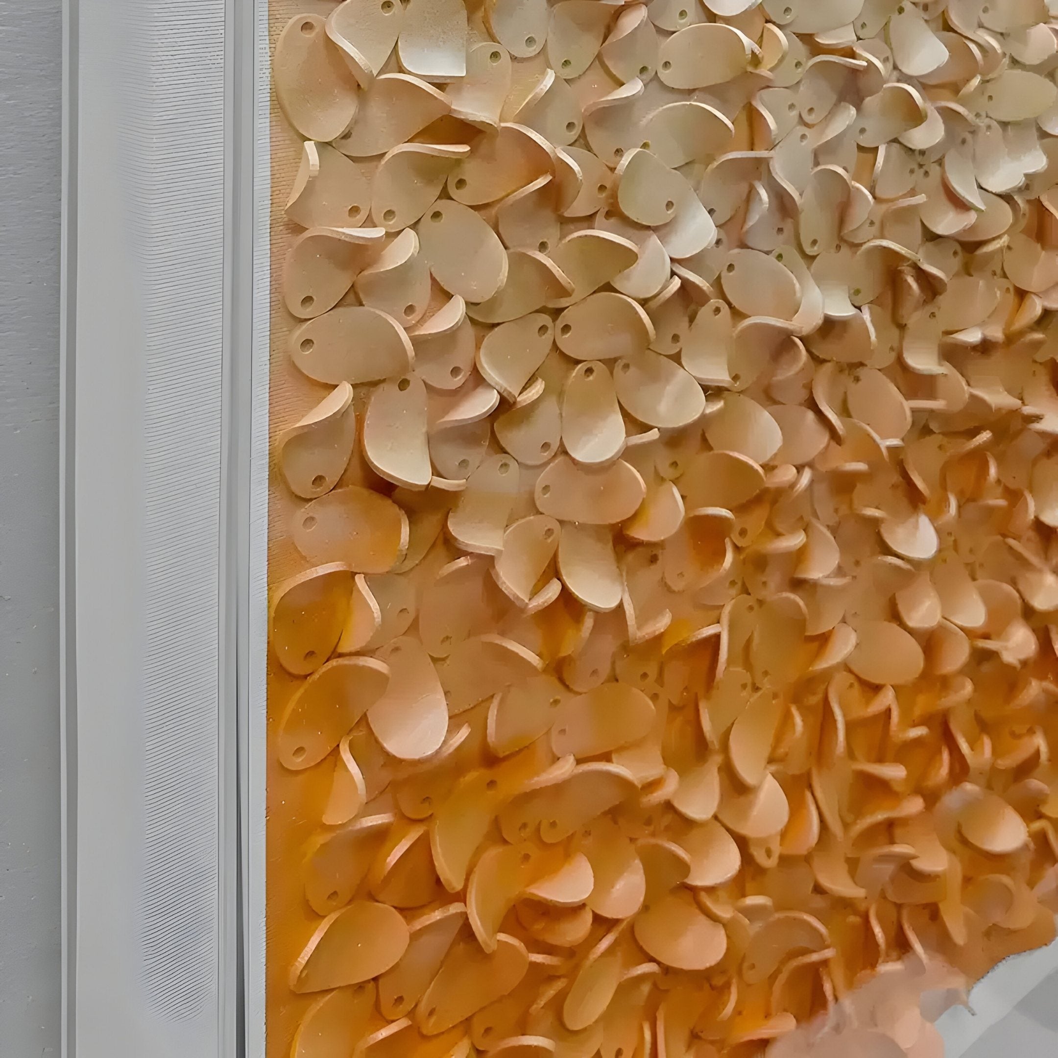Bloom White & Amber Gradient Curved Petal Acrylic 3D Wall Art