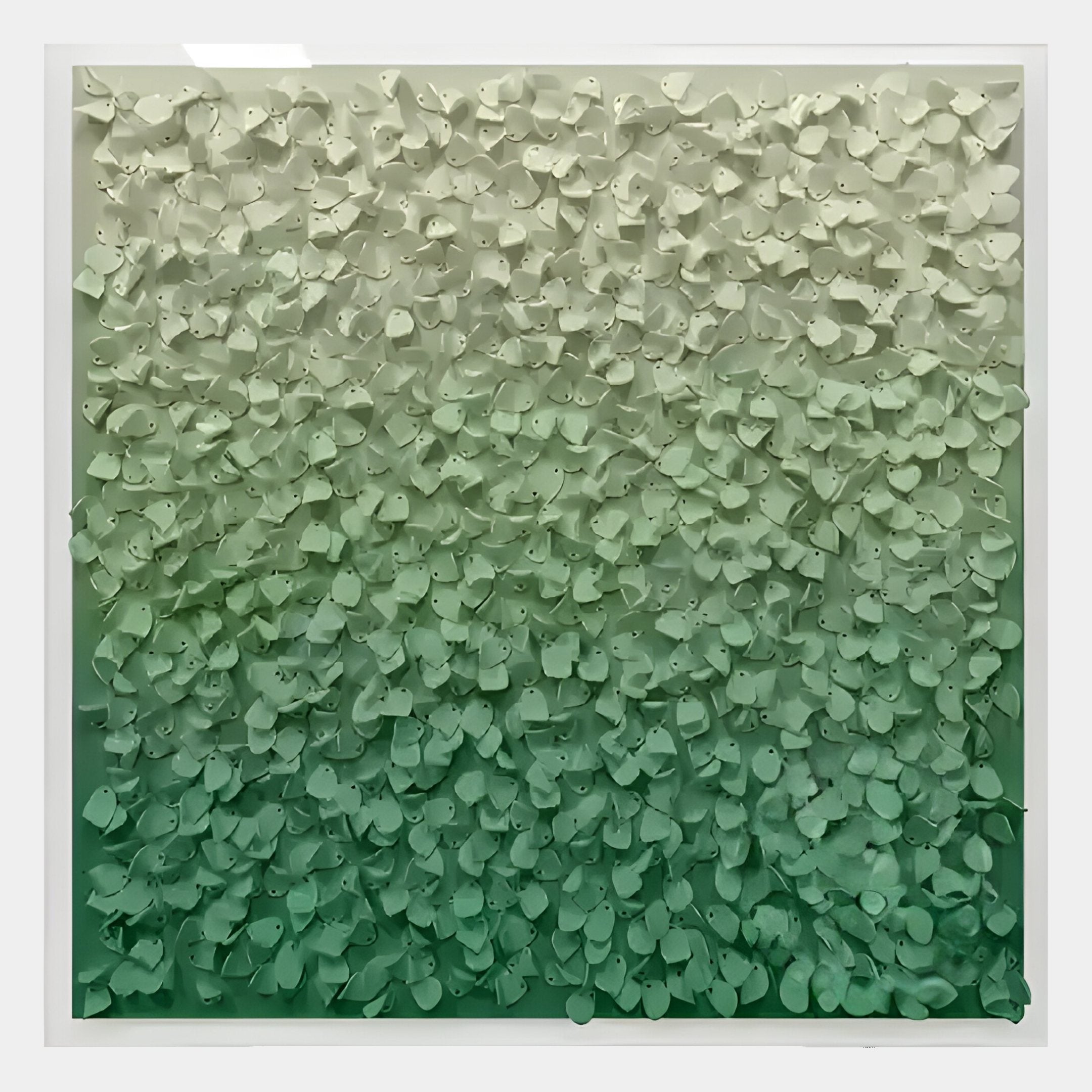 Bloom Mint & Emerald Green Curved Petal Acrylic 3D Wall Art